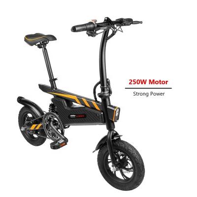 China 250w strong aluminum alloy e motor bikes long range electric bicycle 50km 36v 10ah 7.8ah foldable electric bike for sale