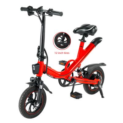 China 12 Inch Electric Bicycle Outdoor Sports 350w 48V Ebike EU Wholesale Price Chinese Warehouse Foldable E-Bike for sale