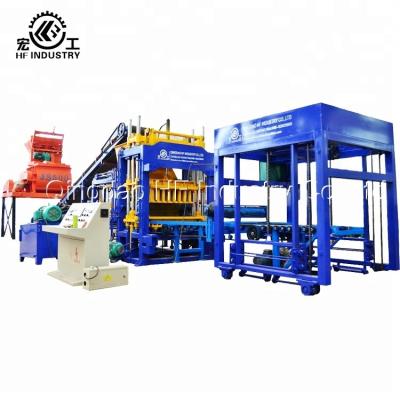 China CONCRETE full automatic cement brick making machine price QT5-15 interlocking paver hollow block making machine in Ghana for sale