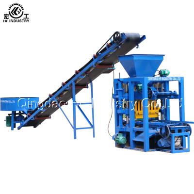 China QTJ4-26C CONCRETE semi-auto hydraulic molding concrete hollow block making machine/paving machine/price in mexico for sale