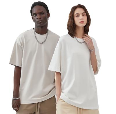 China Anti-Shrink 275GMS unisex plain 100% cotton quality cotton loose fit drop shoulder custom blank men t shirt oversized men's hip hop t-shirt for sale