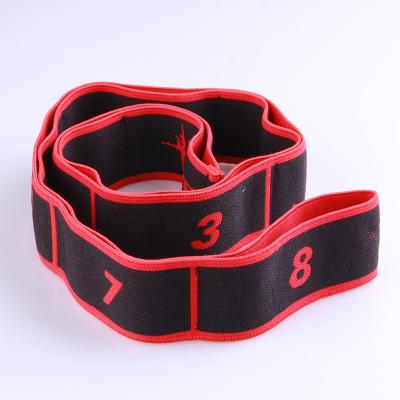 China Eco - Friendly Yoga Stretch Strap With Multi Loops For Yoga Pilates Stretching Workout for sale