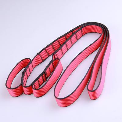 China Polyester/elastic 2021 cotton yoga stretch band exercise yoga stretch strap stretching strap with buckles for sale