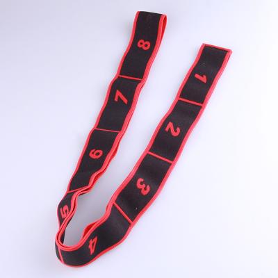 China Polyester/Cotton Adjust Elastic Yoga Belt Polyester Latex Latin Dance Stretching Loop Band Yoga Pilates Fitness Exercise Pull Strap for sale