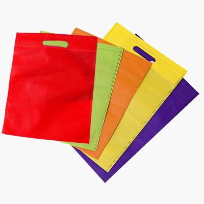 China Eco Competitive Price Reusable Promotional Supermarket Bag Reusable Shopping , 30-150gsm Different Size Customized Non Woven Die Cut Bag for sale