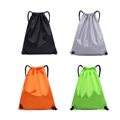 China Wholesale Promotional Custom Logo Sports Backpack Anti-Fray 210D Polyester Eco-friendly Increasing Suction Premium String Bag For Shoes for sale