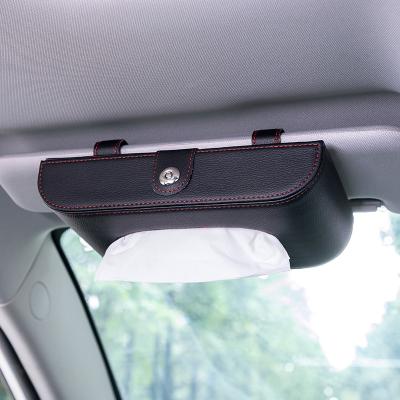 China Car Tissue Box Car Sunshade Backseat Car Door Towel Tissue Box Dispenser Hanging Facial Cover for sale