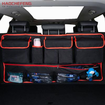 China Good Quality Haochefeng Business Hanging Trunk Bag Car Boot Bag Organizer Foldable Trunk Even Storage Hanging Bag for sale