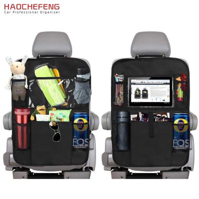 China Haochefeng Business Car Backseat Storage Bag Multifunctional Toy Bag iPad Anti Hanging Kick Bag Storage Bag for sale