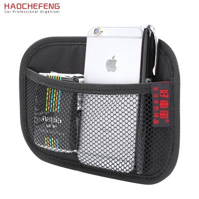 China Haochefeng Mesh Large Capacity Bag Car Net Pocket Handbag Holder Back Seat Organizer Eco-friendly Storage For Phone Documents Stock Exchange Storage for sale