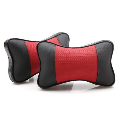 China Genunie Auto Car Neck Support Pillow Travel Leather Anti-Static Headrest Pillow for sale