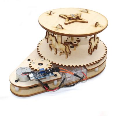 China DIY Educational Toys COOK Educational Toys Voice Carousel Steam Model For Kids for sale