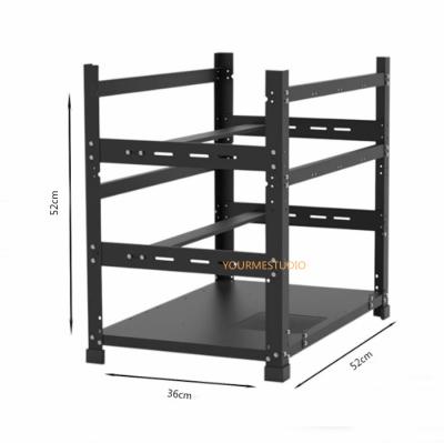 China New12gpu Steel Rig Frame 12 GPU Open Air Computer Sight Installation Stackable Frame for sale