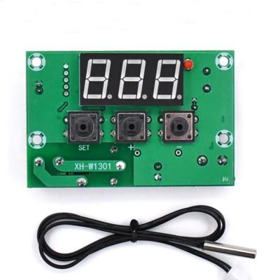 China 12V Panel Mounted Digital Display Thermostat Smart Temperature Controller XH-W1301 78*51mm for sale