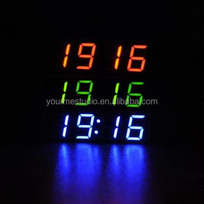 China Multi Functional Led Electronic Voltage Gauge Clock Thermometer New Digital Voltmeter For Car for sale