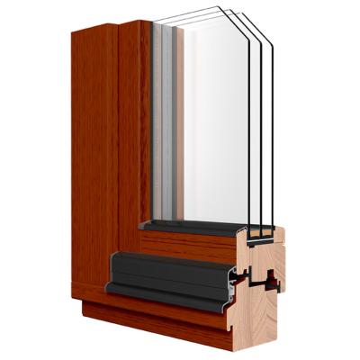 China Modern New Design Solid Wood Windows with High Performance and Energy Efficiency for sale