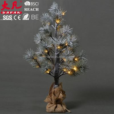 China Decorate 60cm high quality bonsai pine snowy light artificial decoration led light for home decor for sale