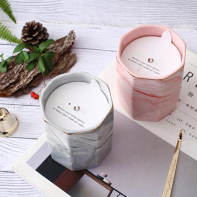 China Wholesale Soy Candles Ceramic Scented Candle Aromatherapy Scented Gift Box Set Pillar Scented Candle for sale