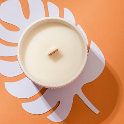 China High Quality Scented Soy Wax For Candle Making Ceramic Candle Vessels Custom Ceramic Candle Jars for sale