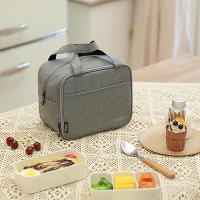 China 2021 New Style Polyester Two-double Large Square Cold-Hot Insulation 1660ML Capacity Lunch Bag For School Panic for sale