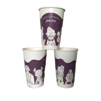 China Disposable 16oz / 450ml Double Disposable Wall / Hollow Paper Cup for sale