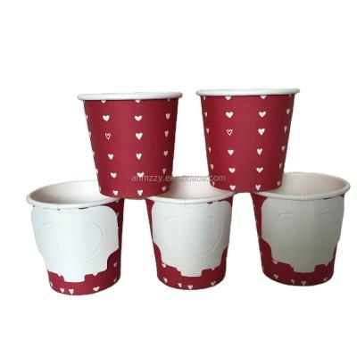 China Disposable 4oz, 100ml Paper Cup Espresso Test Cup With Handle for sale