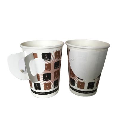 China 9oz/9.5oz/250ml Disposable Paper Cup With Handle Single Wall Cups With Handle for sale