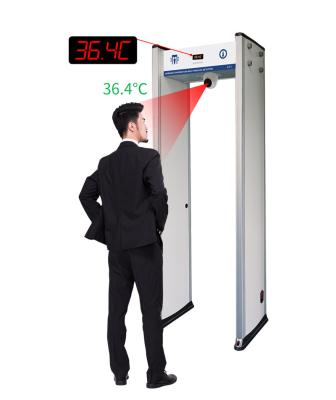 China Temp Measurement Electronic Automatic Walk Through Door With 6 Zones Metal Detector UB500 Model for sale