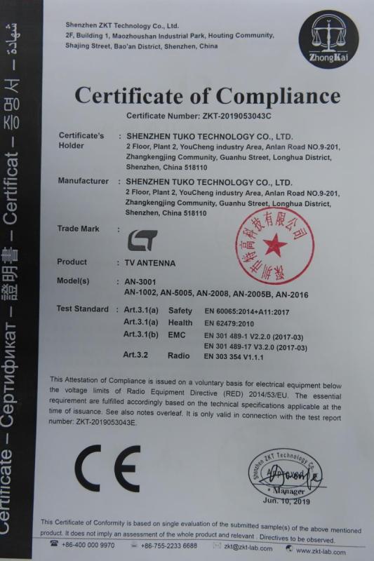 CE - Shenzhen Tuko Technology Co., Ltd.