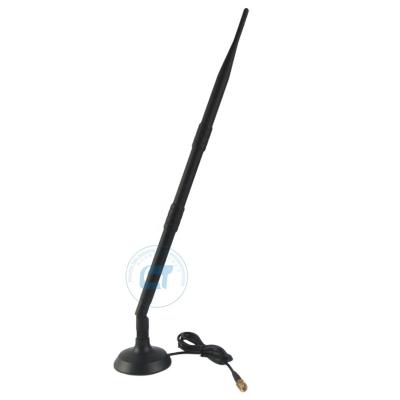 China Rubber Magnetic Type Duck Material Wholesale 9dBi long range 2.4G high gain indoor wifi antenna 50 kilometer for sale