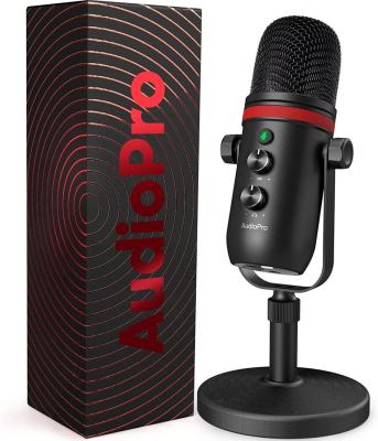 China Economical USB Microphone - HLX Computer Condenser MIC Game for PC and PS5 Laptop, with Earphone Output and Volume Control USB Type C for sale