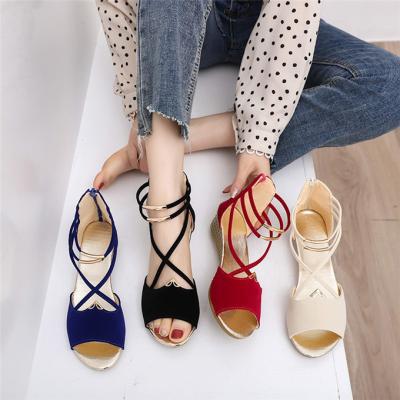 China Hot Selling Soft Women's Fashion Trend Microfiber Flats Sandals Shoes 2022 for sale