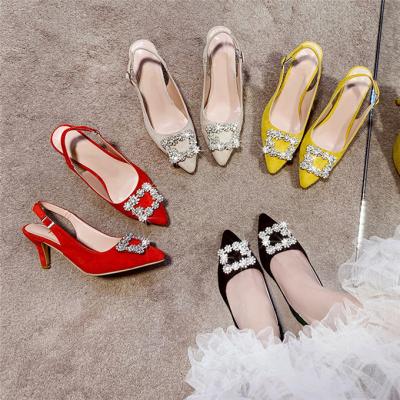 China Fashion Trend Wholesale Microfiber With Buckle Open Heel Shoe Woman Shoes New Arrivals 2022 Slippers Sandals for sale