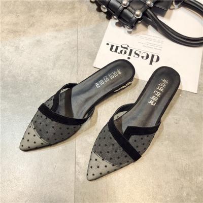 China Fashion Trend Stylish Summer Block Heel Slippers Flat Slides With Logo Sandals Women 2022 for sale