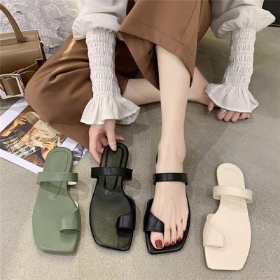 China New Summer Trend Fashion Trendy Slip-toe Shoes Casual Sandals For Women Flat Slippers for sale