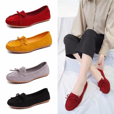 China Light Ready To Ship Flat Show With Bow Knot Female Loafer Shoes For Women for sale