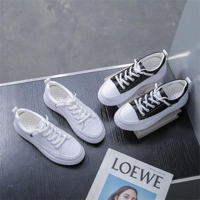 China Simple Design Cheap Platform Fashion Trend China White PU Sneakers Ladies Shoes Sneakers for sale