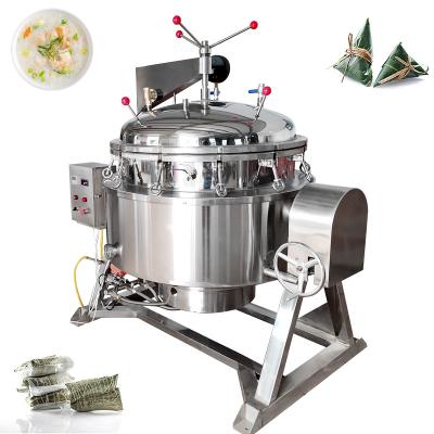 China Large capacity vegetable processing plant commercial electric gas heating industrial pressure cooker commercial high pressure pot for factory for sale