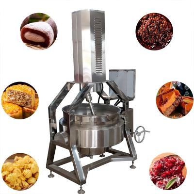 China XINLONGJIA Snack Sauce Factory Semi-automatic Pan Stirring Stainless Steel Food Planetary Boiling Coated Kettle For Jam Sauce for sale