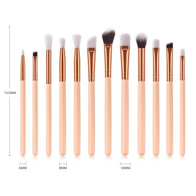 China Angular Blush High Quality Private Label Cosmetic Custom Logo Eye Makeup Brushes for sale