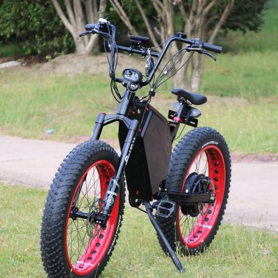 China Cheap fat tire 3000W steel electric bike/full suspension mountain ebike/fat electric bicycle for sale