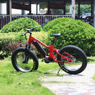 China Aluminum alloy Leili Mid drive ebike full suspension electric mountain bike Bafang G510 48V 1000W fat motor for sale