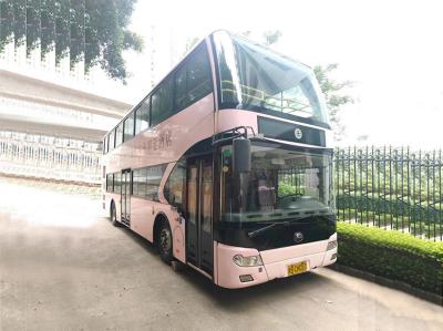 China Yucai Diesel gebruikte passagiersbus 72 zitplaatsen handmatige tweedekkerbus Te koop