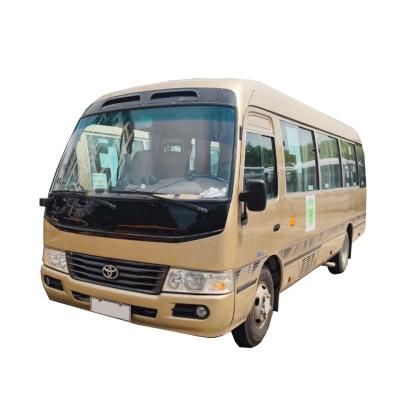 China 23-Seat Diesel Powered Toyota Coaster Bus with Manual Transmission for sale