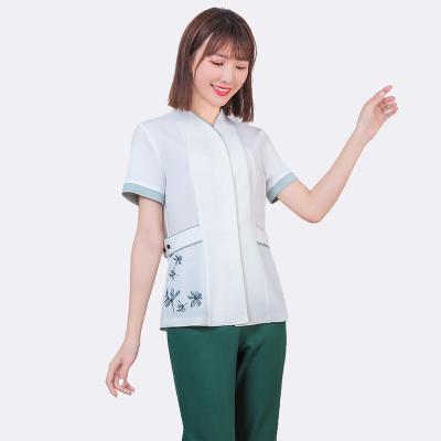 China Wholesale custom modern Chinese style trouser suit beauty salon beauty agency short-sleeved senior uniforms for sale