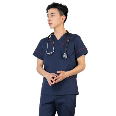 China Hot Selling Customized Eco-friendly Stretchy Anatomy Short Sleeve Nurse Scrubs Sets Medical Uniform for sale