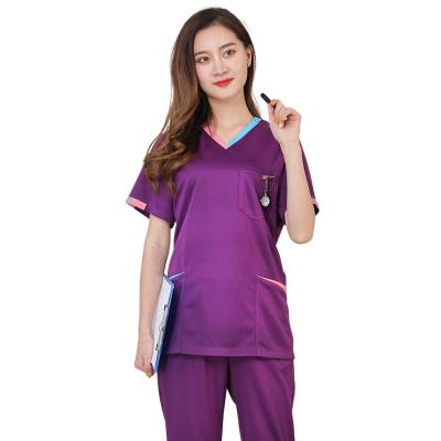 China High Quality Doctor Workwear Unisex Wrinkle Resistant Physician Nurse Short Sleeve Workwear Set for sale