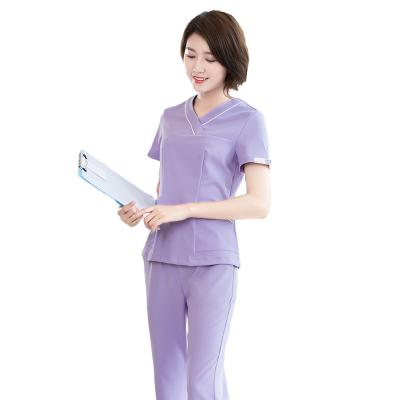 China Nurse Scrub Suit Lab Eco-friendly Coat Model Clothing Uniforms Design Women Cotton Fabric Original Gender White Material Type for sale