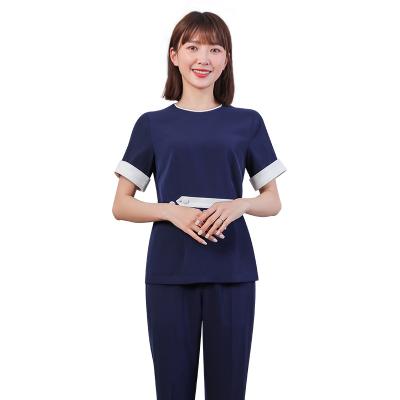 China Eco-friendly Clinic Surgical Short Sleeves Scrub Suits Reusable Breathable Isolation Hospital Nursing Uniform for sale