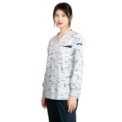 China Doctor Nurse Medical Clothes Sets Longevity Cotton Scrubs Women Staff Hospital Uniform for sale